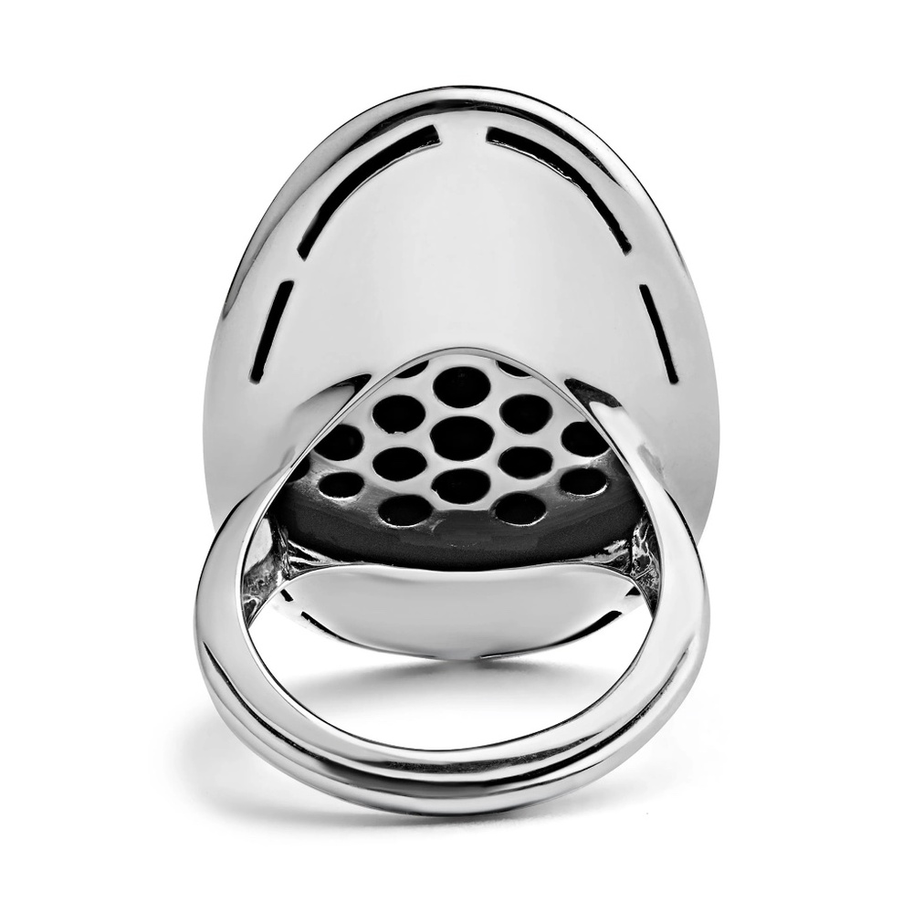 LAGOS Bold Caviar Vertical Ellipse Ring in Sterling Silver Size 7 - Picture 3 of 5